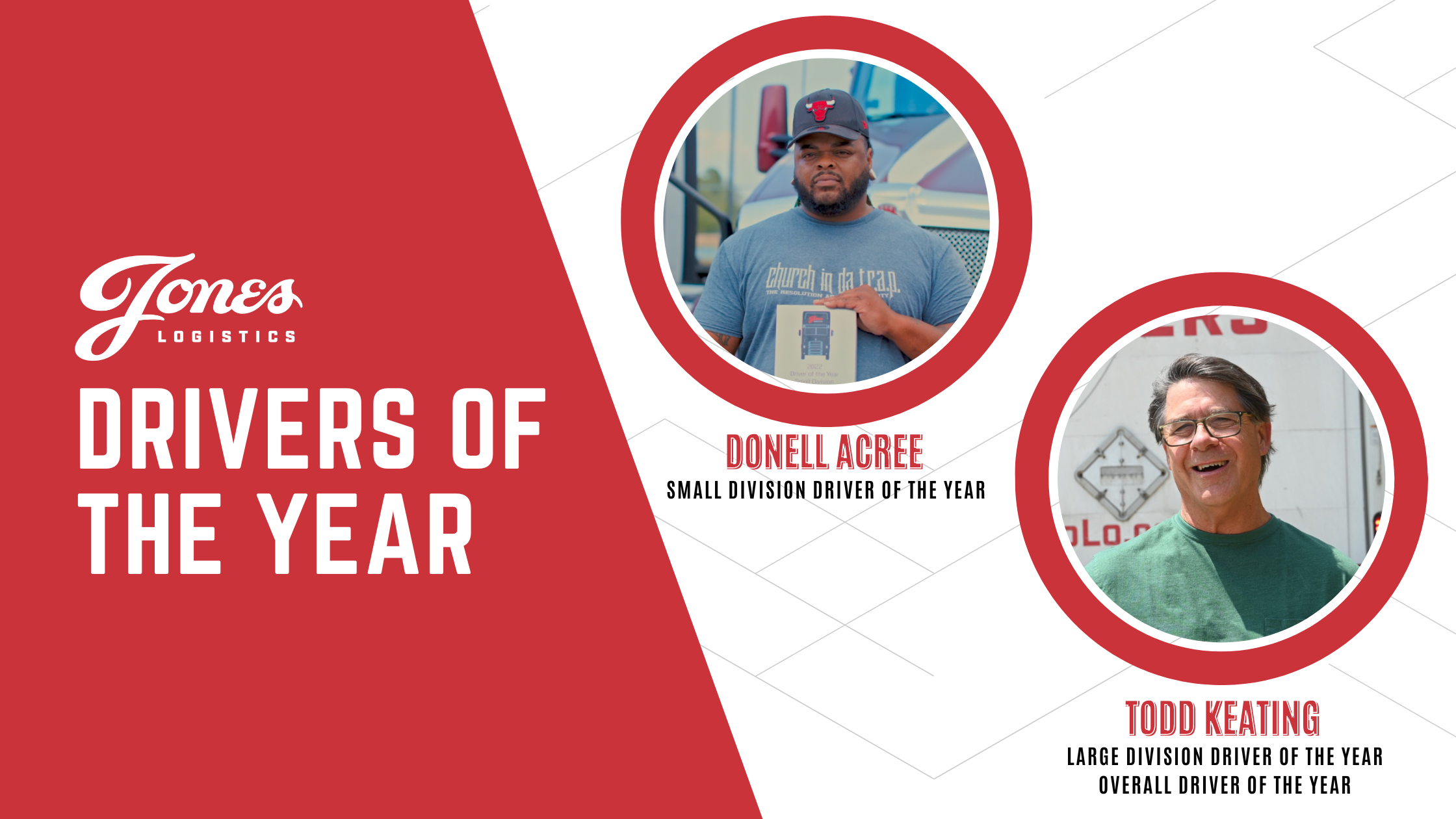 2022 Jones Logistics Drivers of the Year - Donell Acree and Todd Keating