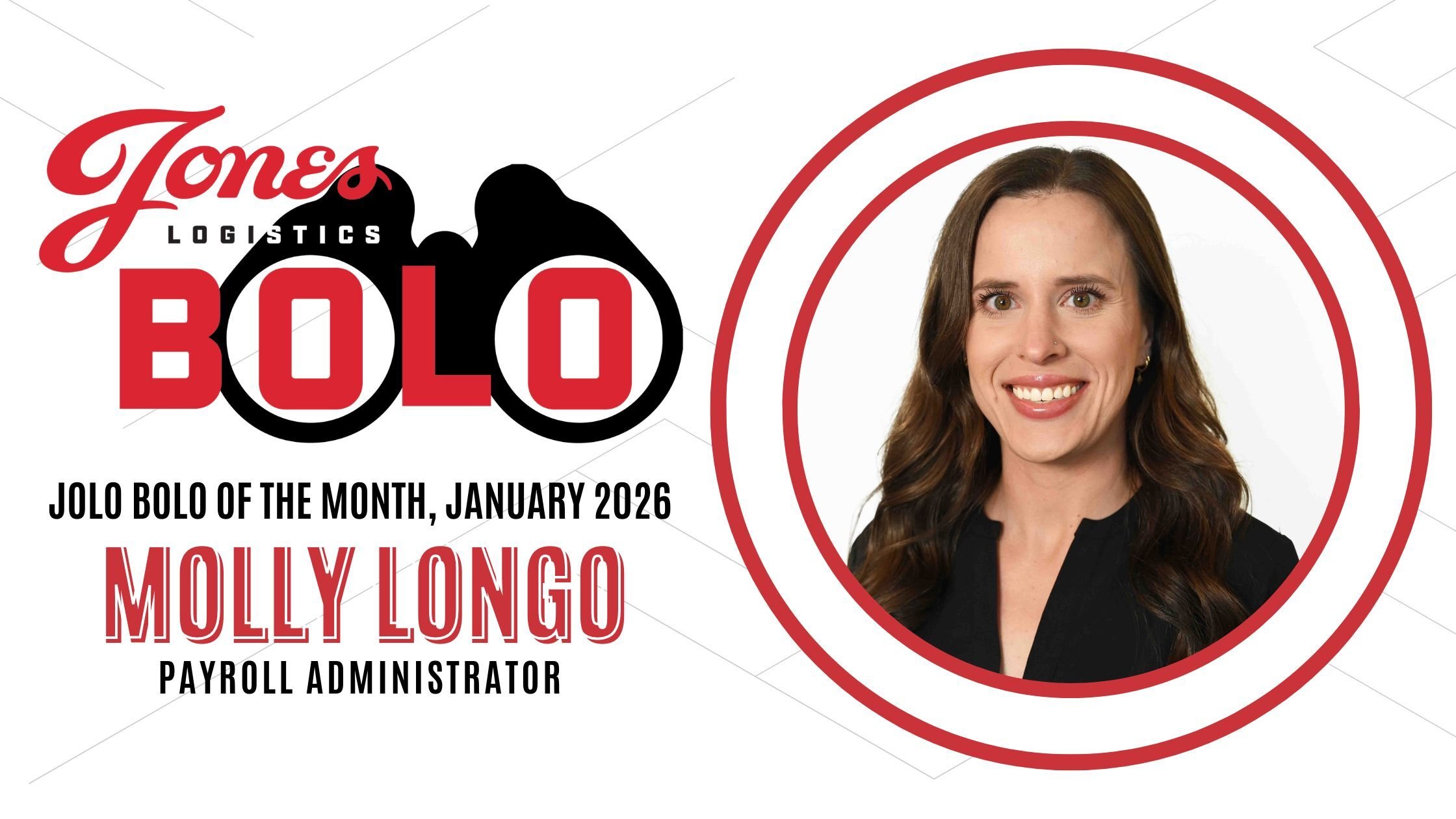 Molly Longo is awarded JoLo BOLO winner for January 2026.