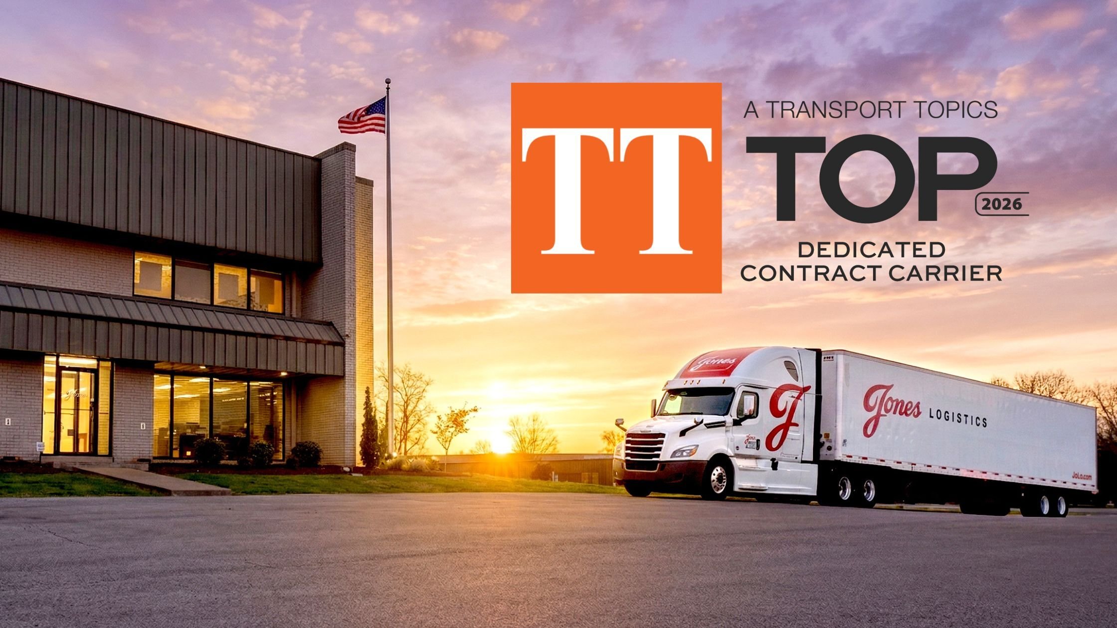 Jones Logistics is proud to be ranked #33 on the Transport Topics Top 100 Dedicated Contract Carriers list, showcasing its commitment to excellence in dedicated transportation solutions.